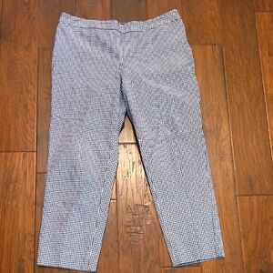 Talbots women's fully lined Black and White Checkered ankle pants size 10